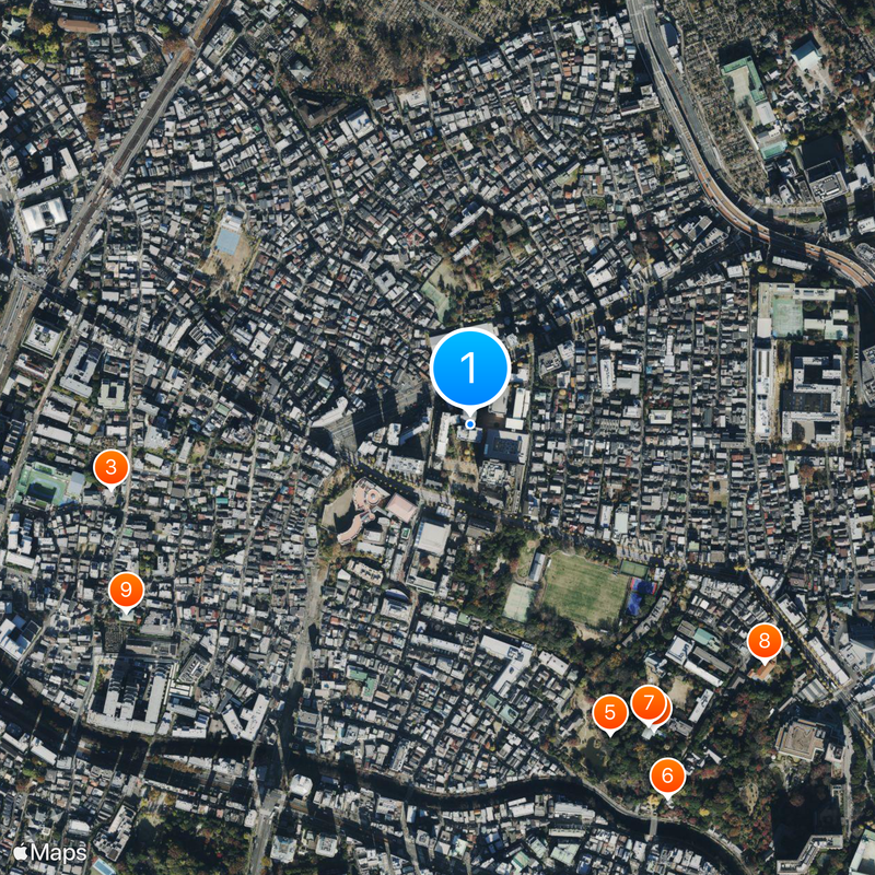 Université pour femmes du Japon Carte