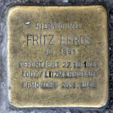 Stolperstein à la mémoire de Fritz Efros