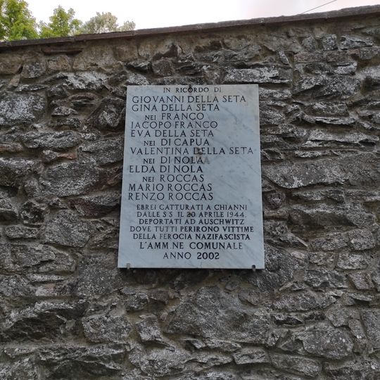 Targa Commemorativa Deportazione Famiglia Della Seta