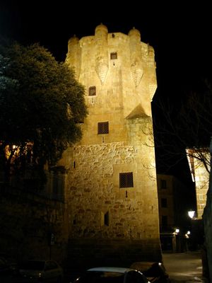 At night