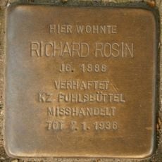 Stolperstein dedicated to Richard Rosin