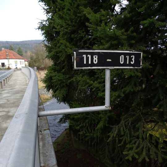 Most silnice II/118 přes Litavku v Rejkovicích