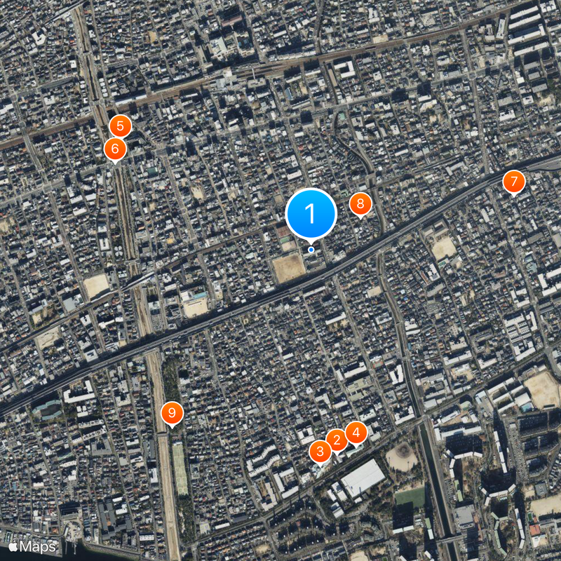 Ashiya High School Map
