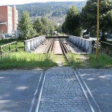 Most železniční vlečky přes Dřevnici ve Zlíně