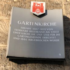 Gartenkirche memorial plaque