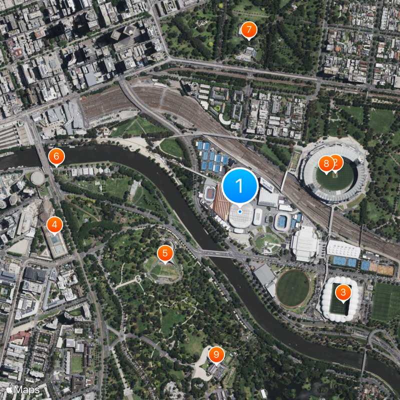 Rod Laver Arena Map