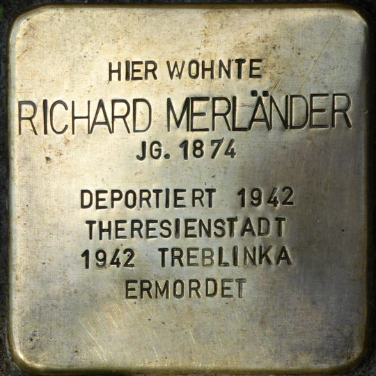 Stolperstein en memoria de Richard Merländer