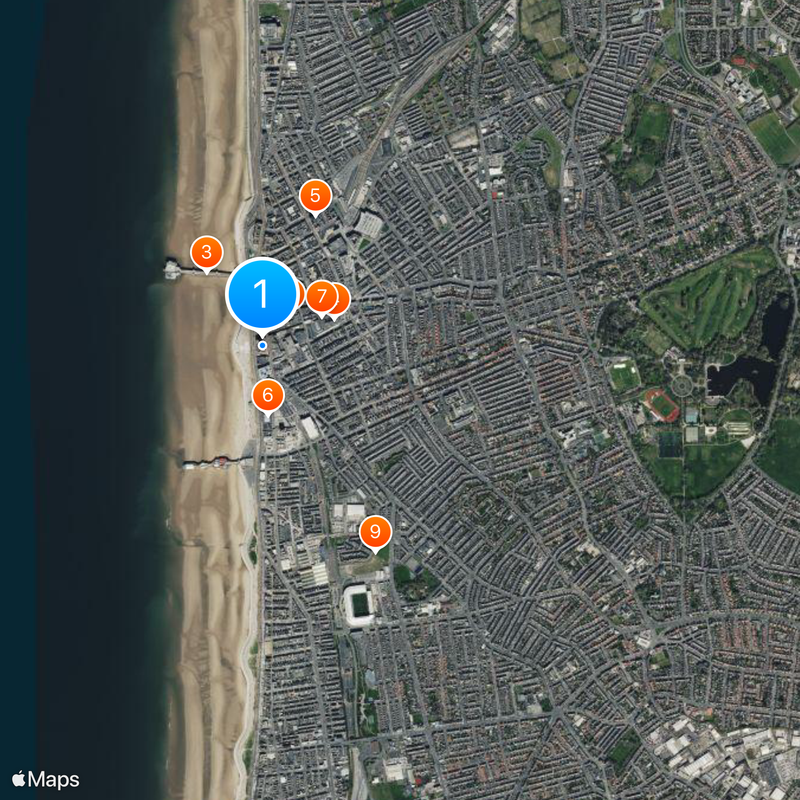 Tour de Blackpool Carte