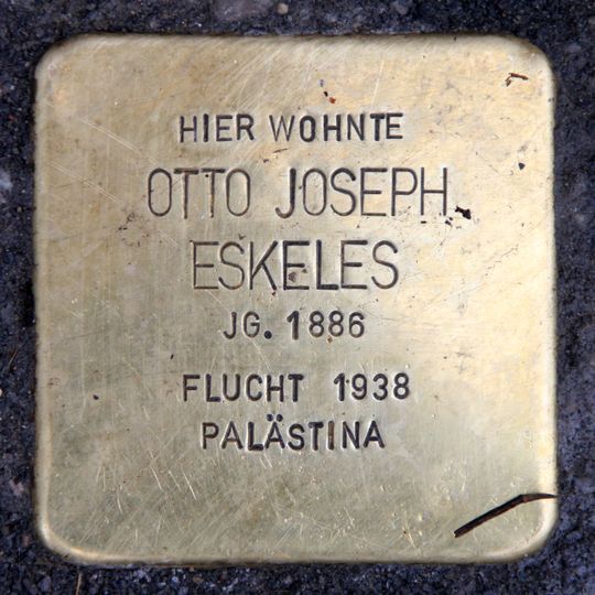 Stolperstein en memoria de Otto Joseph Eskeles
