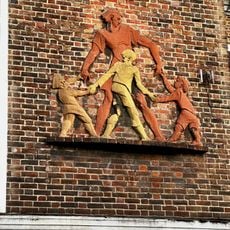 Mother and Children Playing