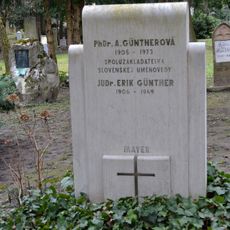 Ev. cintorín Kozia brána, hrob s náhrobníkom