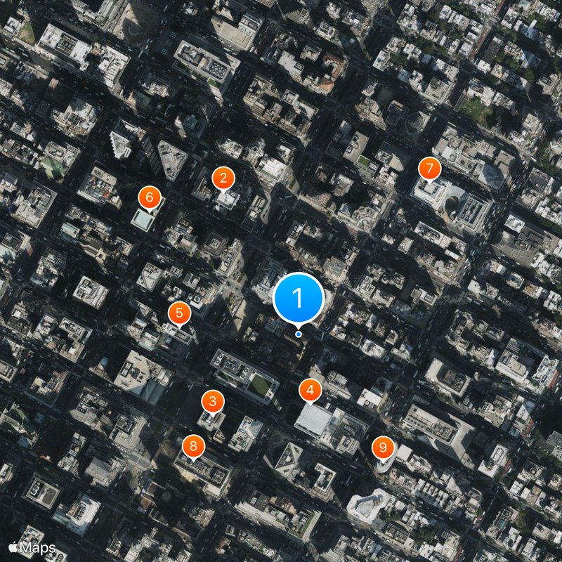 Central Synagogue Karte