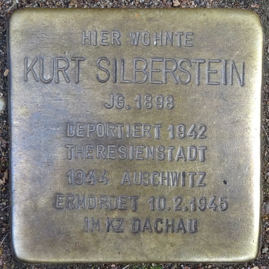 Stolperstein dedicated to Kurt Silberstein