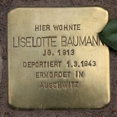 Stolperstein en memoria de Lieselotte Baumann
