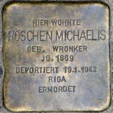 Stolperstein à la mémoire de Röschen Michaelis