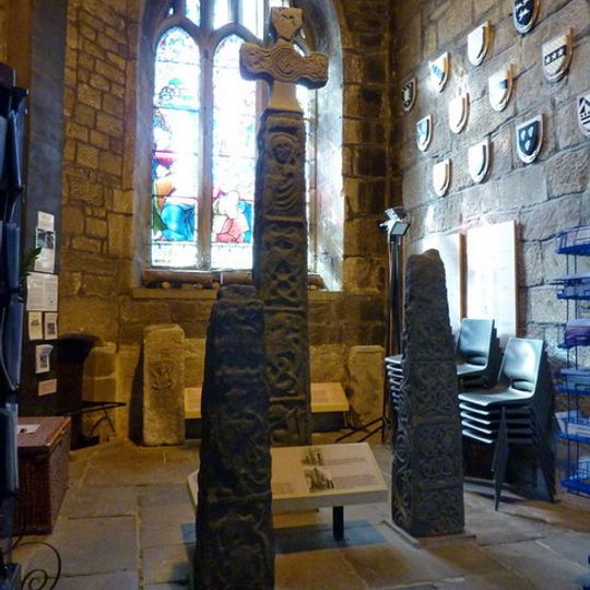 3 stone crosses in the Church of All Saints