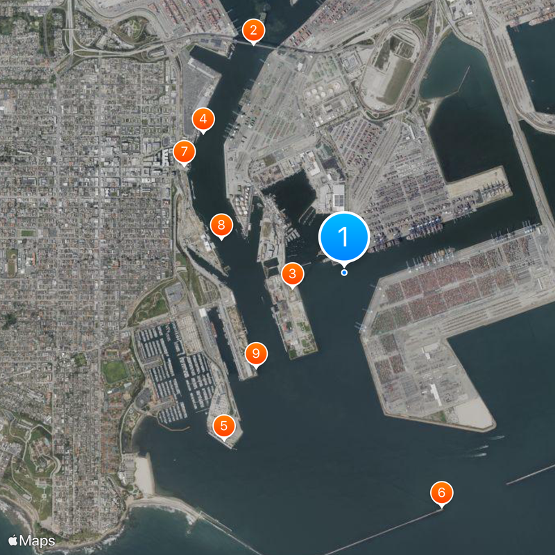Port of Los Angeles Map