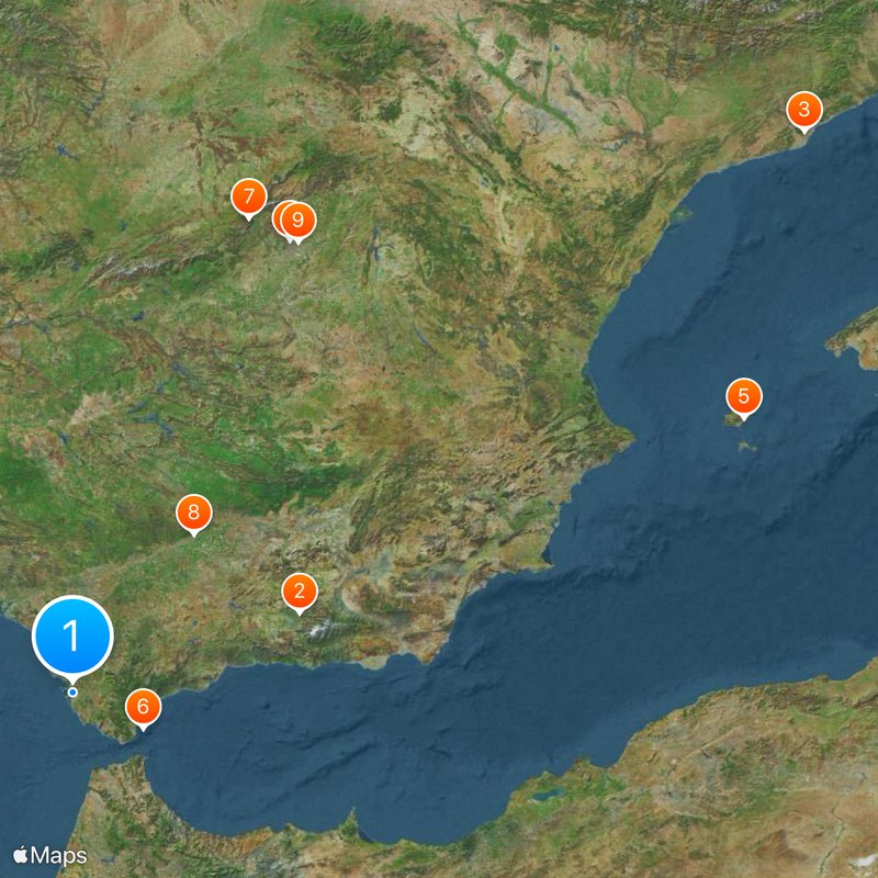 Carretera nacional N-340 Mappa