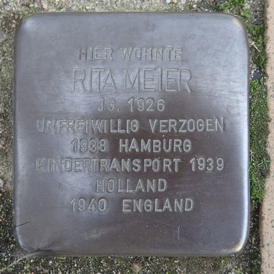 Stolperstein dedicated to Rita Meier