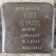 Stolperstein dedicated to Kurt Heymann