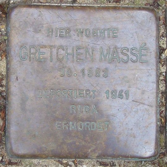 Stolperstein en memoria de Gretchen Massé