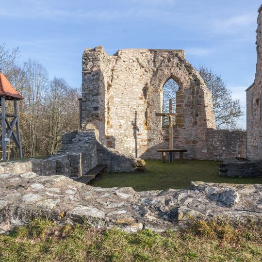 Burgstall mit untertägigen Teilen der abgegangenen Kapelle bei Hechlingen
