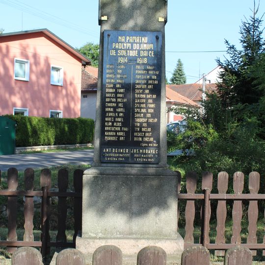World War I memorial in Běštín