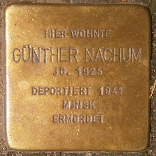 Stolperstein für Günther Nachum