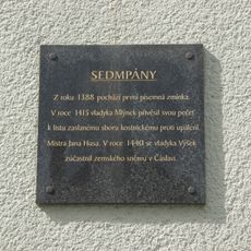 Pamětní deska založení Sedmpánů