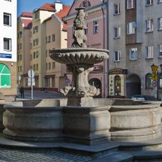 Baroque Lion's fountain in Kłodzko