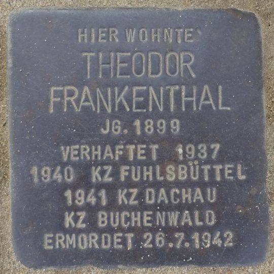 Stolperstein für Theodor Frankenthal