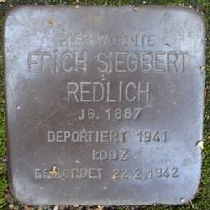 Stolperstein dedicated to Erich Siegbert Redlich