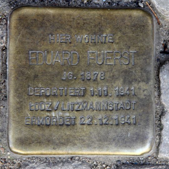 Stolperstein en memoria de Eduard Fürst