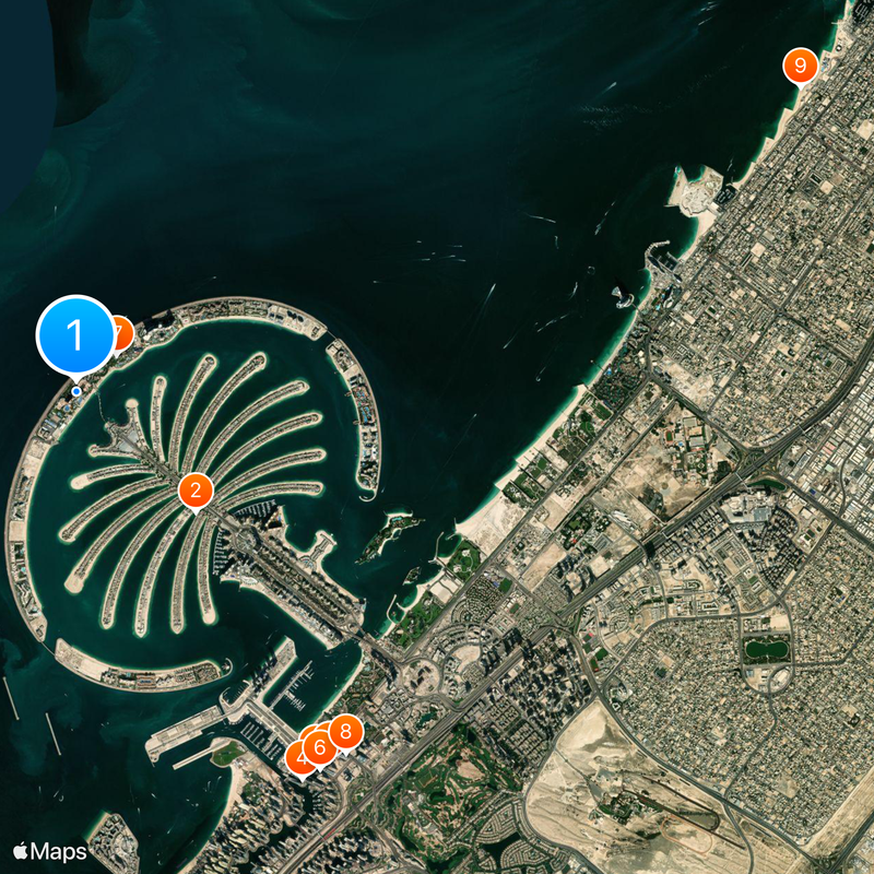 Atlantis, The Palm Map