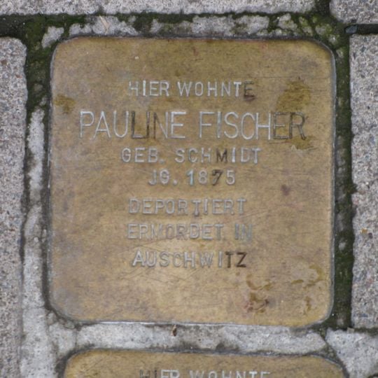 Stolperstein dedicated to Pauline Fischer