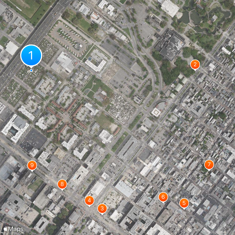 Saint Louis Cemetery Map