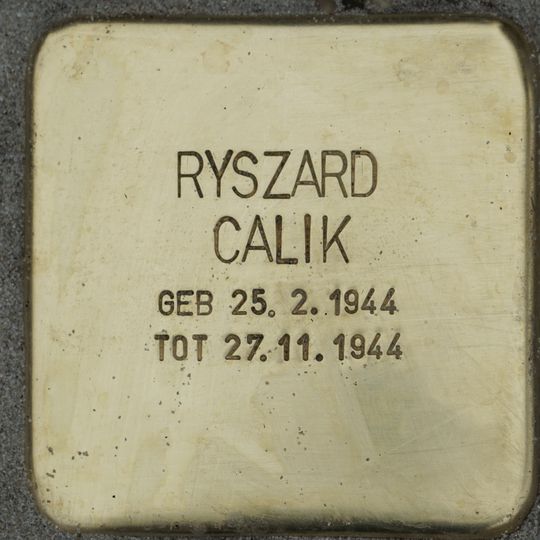 Stolperstein dedicated to Ryszard Calik