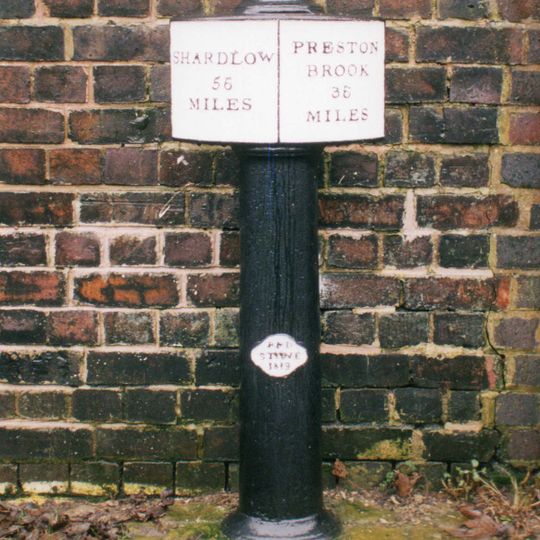 Trent And Mersey Canal Milepost At Lock Number 37 At Sj 8743 4610
