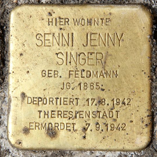 Stolperstein en memoria de Senni Jenny Singer