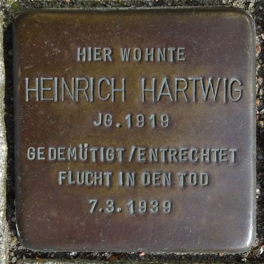 Stolperstein für Heinrich Hartwig