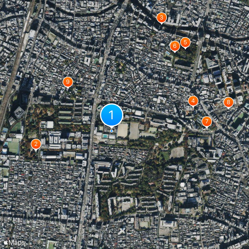 Tokyo Metropolitan Toyama High School Carte