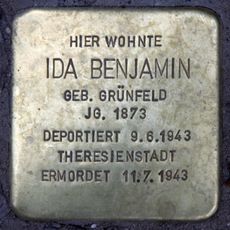 Stolperstein dedicated to Ida Benjamin