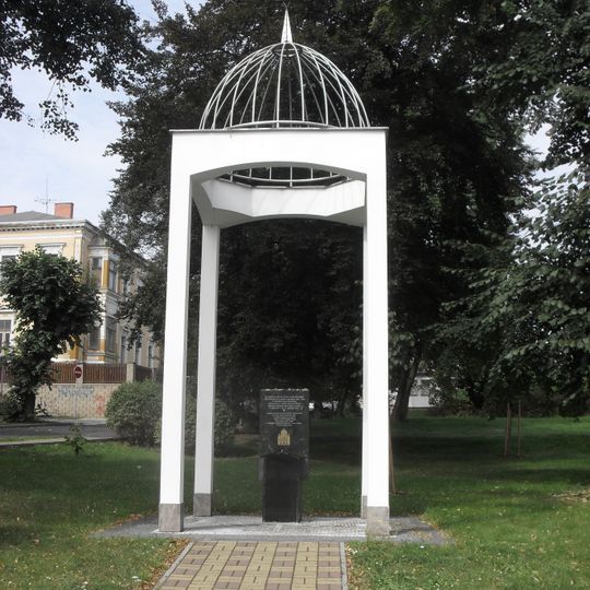 Memorial to synagogue in Teplice
