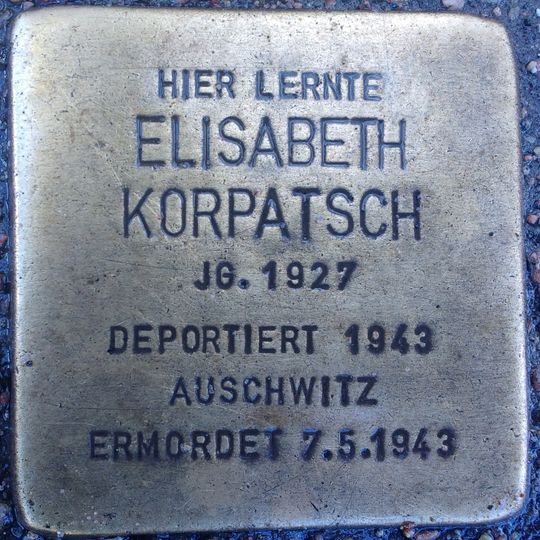 Stolperstein en memoria de Elisabeth Korpatsch