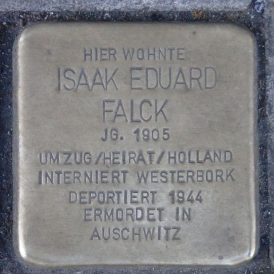 Stolperstein en memoria de Isaak Eduard Falck