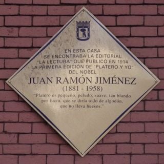 Commemorative plaque to Juan Ramón Jiménez