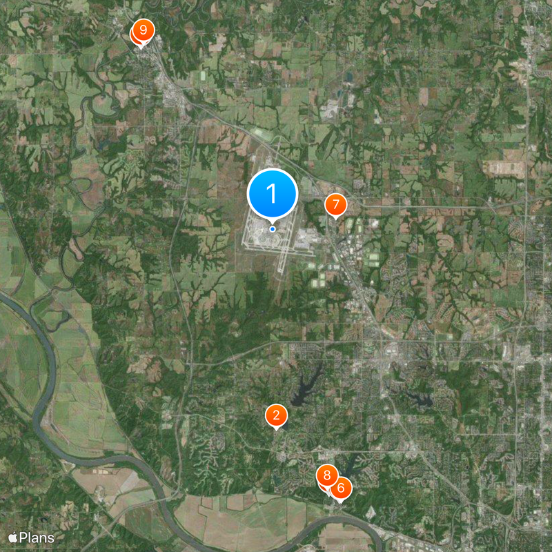 Kansas City International Airport Map