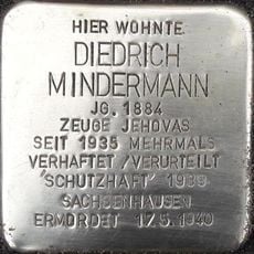Stolperstein en memoria de Diedrich Mindermann