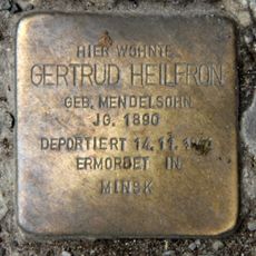 Stolperstein dedicated to Gertrud Heilfron