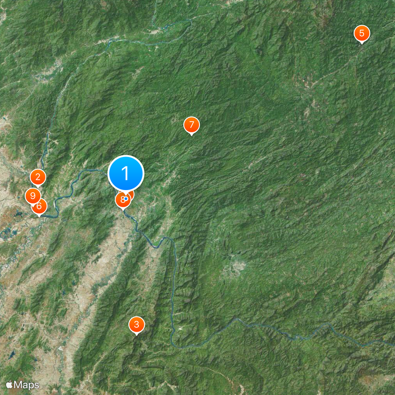 Prowincja Bokéo Mapa